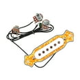 thumbnail image 4 of OUNONA Guitar Wired Control Panel with Pickup for Acoustic Guitar Yellow Metal Plastic Small Size, 4 of 8