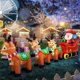 thumbnail image 2 of EAONE Inflables navideños de 12 pies, decoraciones para exteriores, decoraciones gigantes para el patio, Papá Noel inflable en trineo y 3 renos, con luces LED incorporadas para decoración interior y e, 2 of 4
