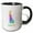 Black/White, variant on 3drose, Delaware State Map - Rainbow Sketch Design, 15oz Mug