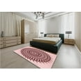 thumbnail image 5 of Ahgly Company Machine Washable Indoor Square Transitional Light Red Pink Area Rugs, 7' Square, 5 of 7