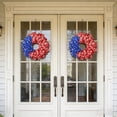 thumbnail image 6 of 4th of July Wreath for Front Door, Red White and Blue Patriotic Wreath, Memorial Day Summer Wreath, All-Weather Farmhouse Outdoor Holiday Decoration, 6 of 6