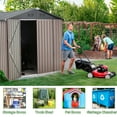thumbnail image 2 of YODOLLA 7 x 7 ft. Outdoor Metal Storage Shed with Sliding Roof & Lockable Door, 2 of 9