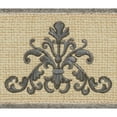 thumbnail image 3 of Authentic Hotel and Spa  Grey Turkish Cotton Scrollwork Embroidered Hand Towel, 3 of 3