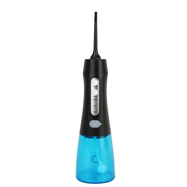 Xihbxyly Irrigador Bucal con 3 Modos de Limpieza, Resistencia Al Agua Ipx8, Depósito de Gran Capacidad de 300 Ml, Boquilla Giratoria de 360°, Batería Recargable, Ideal para Viajes y Uso Doméstico, Id