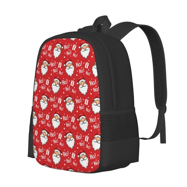 Fotbe Merry Christmas Santa Claus A Mochila para Hombre y Mujer - Tela Oxford 600D Resistente - Mochila Impermeable de Gran Capacidad para Escuela, Viajes y Senderismo