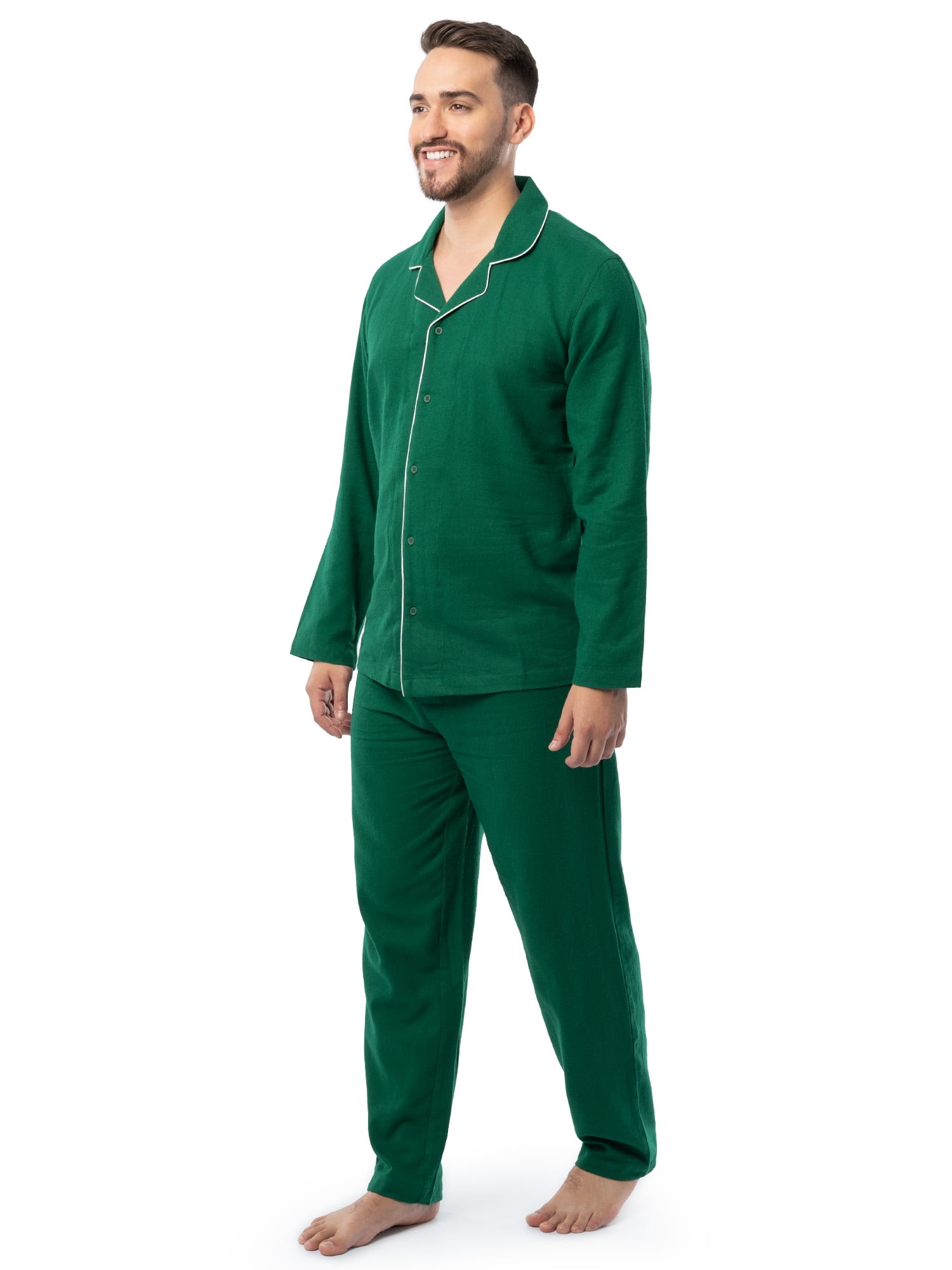 Fruit of the Loom Men's Flannel Top and Bottom Pajama Set, Sizes S-5XL