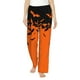 thumbnail image 1 of Balery Halloween With Black Bats Pantalones de pijama para mujer, pijamas ultraligeros, pantalones de estar por casa-Large, 1 of 6