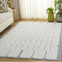 SAFAVIEH Celebrity Amy Geometric Area Rug, Ivory/Gray, 8' x 10'