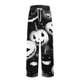 thumbnail image 6 of UDAUDU Mens Halloween Pajama Pumpkin Ghost Lightweight Pj Pants Elastic Waistband Halloween Lounge Sleep Bottoms with Pocket Dark Gray XL, 6 of 7