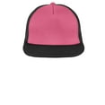 thumbnail image 2 of District Adult Unisex Regular Plain/Mesh Cap Neon Pink One Size Fits All, 2 of 3