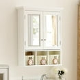 thumbnail image 5 of Gzxs 30" Wall-Mounted Bathroom Cabinet with Mirrors, White Wooden Medicine Cabinet with Adjustable Shelves & 3 Storage Baskets, Space-Saving Organizer for Bathroom, Toilet, Laundry Room, 5 of 7