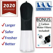 Portable PET WATER BOTTLE Travel DOG WATER BOTTLE on-the-go CAT WATER BOTTLE. Walking, outings, trips, hiking, indoor, outdoor. Best Leak-Proof Water fountain for small cats, dogs Antib acterial Safe