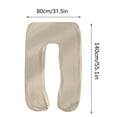thumbnail image 5 of Pregnancy Pillow, U Shaped Full Body Pillows for Maternity Support Sleeping Pillow with Washable Jersey Cover, Washable Removable Maternity Pillow Cover for Pregnant Woman 40*140cm, 5 of 5