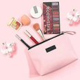 thumbnail image 2 of Small Makeup Bag for Purse Travel Makeup Bag with Zipper Pu Leather Makeup Pouch Cosmetic Bags for Women Pink Make Up Bag for Travelling (Pink), 2 of 4
