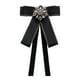 thumbnail image 4 of Broche de cinta de corbata de lazo, decoración de corbata de bownot, alfiler de cuello para mujeres, elegante corbata de diamantes de imitación para Negro, 4 of 8