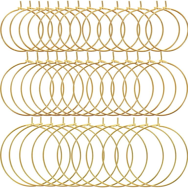 150pcs Earring Hoops for Jewelry Making DIY Earring Circles Round Beading  Hoops Jeweley Making Finding for DIY Hoop Earrings Craft Golden 