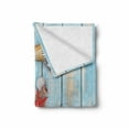 thumbnail image 2 of Letter E Soft Flannel Fleece Throw Blanket, E Font Different Lively Seashells Exotic Underwater Life, Cozy Plush for Indoor and Outdoor Use, 70" x 90", Dark Coral Pale Blue, by Ambesonne, 2 of 6