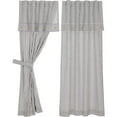 thumbnail image 2 of Piper Classics Farmhouse Ticking Stripe Blue 96" Long Panel Curtains, Set/2 Drapes, 100% Cotton, 2 of 6