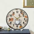 thumbnail image 4 of Yayeee Wall Clock Battery Operated 9.5" Silent Non-Ticking for Living Room, Fall Coffee, 4 of 8