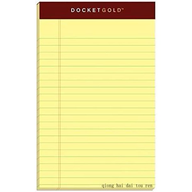 docket gold writing pads, 5