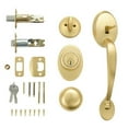thumbnail image 3 of Design House Cambridge Coventry Door Handle Set with Single Cylinder Deadbolt ? Satin Gold ?  , 726935, 3 of 7