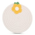 thumbnail image 5 of DEEPCRAFF Beige Cotton Woven Coaster with Heat Insulation and Anti Skid Design for Home Use 7.8 x 0.1 inches, 5 of 8