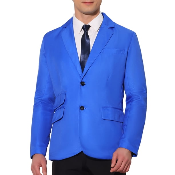 CHAQUETA DE TRAJE CLÁSICA INSPIRE CHIC para Hombre, Sastre de Un Solo Botón, Oficina, Trabajo, Formal, Abrigo Deportivo, Azul M
