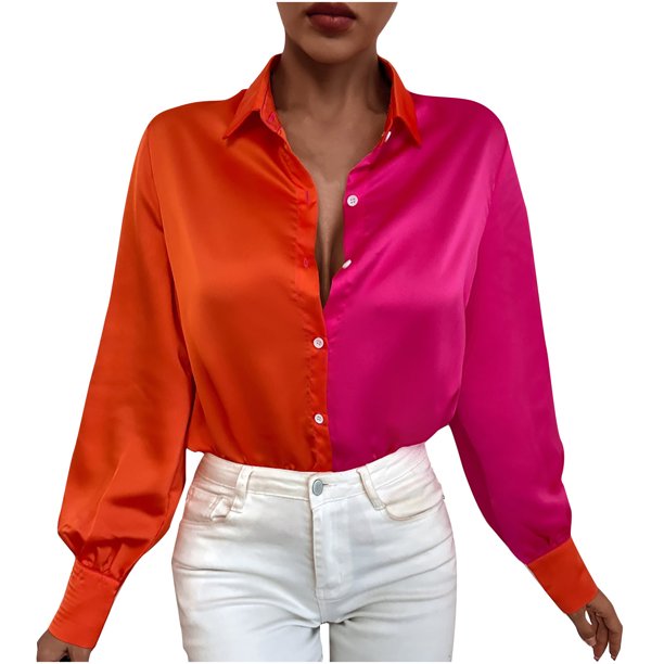 Blusa de manga larga a juego de colores para otoño e invierno para mujer, blusa con cuello redondo Fridja bvmnju2931