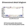 thumbnail image 2 of Purple Flowers License Plate Prame Aluminum Rust-Proof Auto Parts License Plate Decorative Screws Fit Standard 2 Holes 1 U.S. License Plate, 12.2x 6.3 Inch, 2 of 7