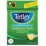 Tetley Decaffeinated Green Tea, 72 Count Tea Bags