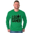 thumbnail image 3 of Legit Gamer Video Games Nerdy Geeky Men's Long Sleeve Tee T Shirt Brisco Brands S, 3 of 6