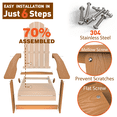 thumbnail image 5 of Folding Adirondack Chair Plastic Weather Resistant, Outdoor Chair, Patio Chairs, Lawn Chair, Patio Seating（Set of 2）, 5 of 6