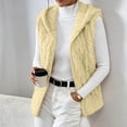 thumbnail image 4 of Kinrui Womens Sherpa Vest Textured Open Front Knit Flannel Vest Jackets Lightweight Outerwear with Pocket Yellow M, 4 of 9