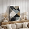 thumbnail image 4 of Framed Canvas Print Geometric Wall Art Abstract Neutral Modern Decorative for Living Room Bedroom - 16"x24" WHITE, 4 of 8