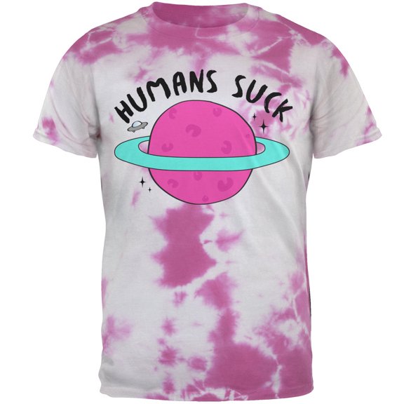 Halloween Men's Humans Suck Black Text Short Sleeve Graphic Tee