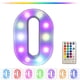 thumbnail image 1 of Letras luminosas LED con control remoto | Decoración con letras para fiestas y eventos en casa | Funciona con pilas o USB | 16 modos de cambio de color, 1 of 8
