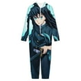 thumbnail image 3 of Demon Slayer Muichiro Tokito Kids Hooded Jumpsuit Union Suit Onesie One Piece Blanket for Boys Girls, 3 of 7