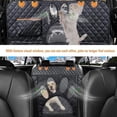 thumbnail image 6 of Waterproof Hard Bottom Dog Car Seat Protector, 2025 Upgraded Pet Back Seat Cover, Durable Large Rear Car Seats Protector for Cats, Scratch Proof Nonslip Travel Hammock with Anchors Machine Washable, 6 of 7