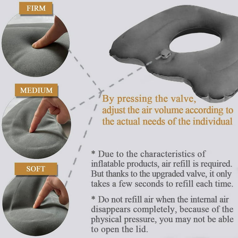 Donut Pillow Hemorrhoid Tailbone Cushion, Medium Seat Cushion Pain Relief  for Coccyx, Prostate, Sciatica, Pelvic Floor, Pressure Sores, Pregnancy,  Postpartum Recovery 