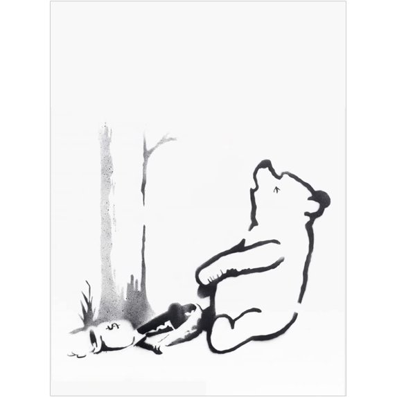 Banksy Canvas Wall Art Street Pop Art Poster Graffiti Canvas Artwork Banksy Poster Prints for Living Room Bedroom Bathroom Wall Decor Unframed (banksy 8,8x10inch/20x25cm)