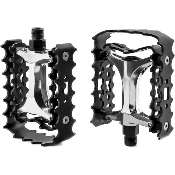 ZTZ MTB Pedals Mountain Bike Pedals 9/16 Sealed Bearing,Aluminum Antiskid Durable Bicycle,Bike Platform Pedals Lightweight for BMX MTB