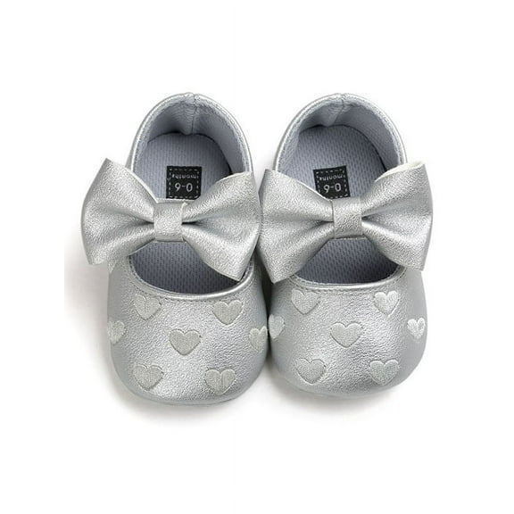 Babula Baby Girl Crib Shoes Bowknot Soft Sole Anti-slip Shoes 0-18M