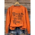thumbnail image 2 of Sudaderas con capucha de Halloween para mujer, sudaderas con capucha de bruja, abrigos con letras, chándales de cuello redondo, ropa de mujer Y2k, 2 of 4