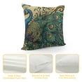 thumbnail image 4 of Orinice Peacock Feathers Graphic Decorative Throw Pillow Cover for Home Couch Living Room Bed Sofa Soft and Durable Short Plush 1PC 12x12in, 4 of 5