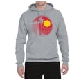 thumbnail image 2 of Wild Bobby, Silhouette Red Moon, Streetwear, Unisex Graphic Hoodie Sweatshirt, Heather Grey, 3XL, 2 of 3