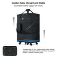 thumbnail image 3 of Hanke Suitcases with Wheels Expandable Foldable Luggage Bag Suitcase Collapsible Rolling Travel Bag Duffel Bag for Men Women Lightweight Suitcases,Black, 3 of 11