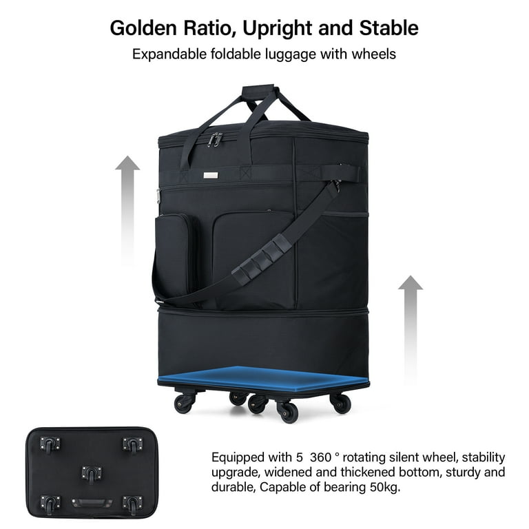 Hanke Suitcases with Wheels Expandable Foldable Luggage Bag