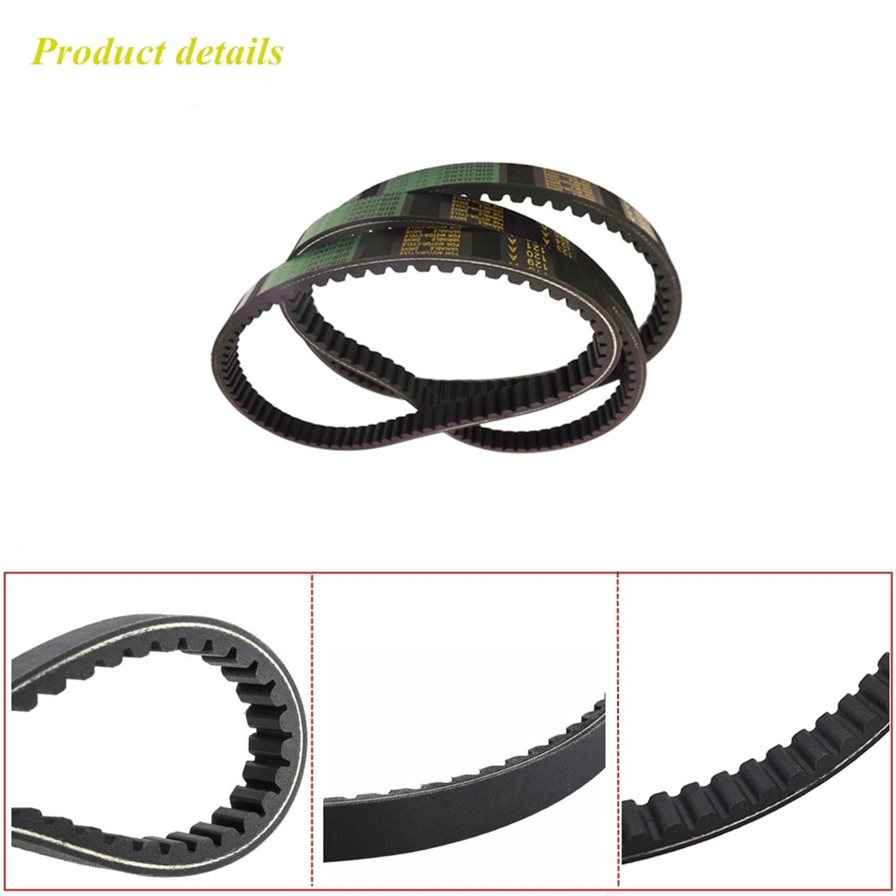 Genrics Drive Belt 725 Replacement for Go Kart 30 Series Torque Converter- 3pc Set (3 Belts)