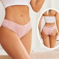 thumbnail image 4 of Bow Low Waist Bikini Lace Edged Women Underwear, 4 of 10