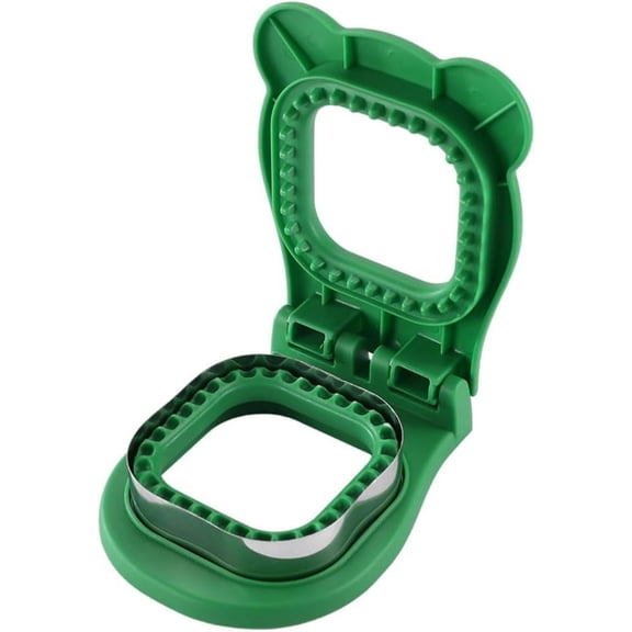 Sandwich Cutter and Sealer, Uncrustables Sandwich Maker for Making Lunchtime Easier，Square Sandwich Uncrustable Cutter for Kids Breakfast and Lunches (Square Green)
